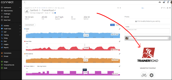 garmin basecamp uploaded to garmin but not showing up