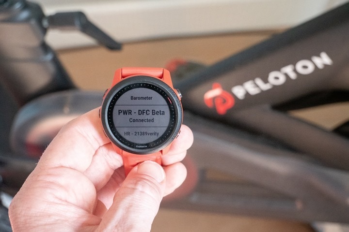 Garmin watch with online peloton