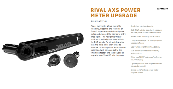 SRAM Rival AXS Power Meter Crank Arm - Power Meter City