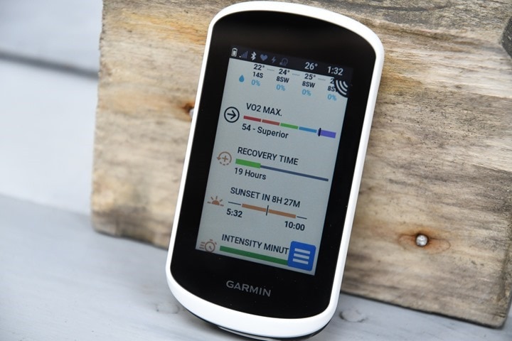 Garmin edge store explore temperature