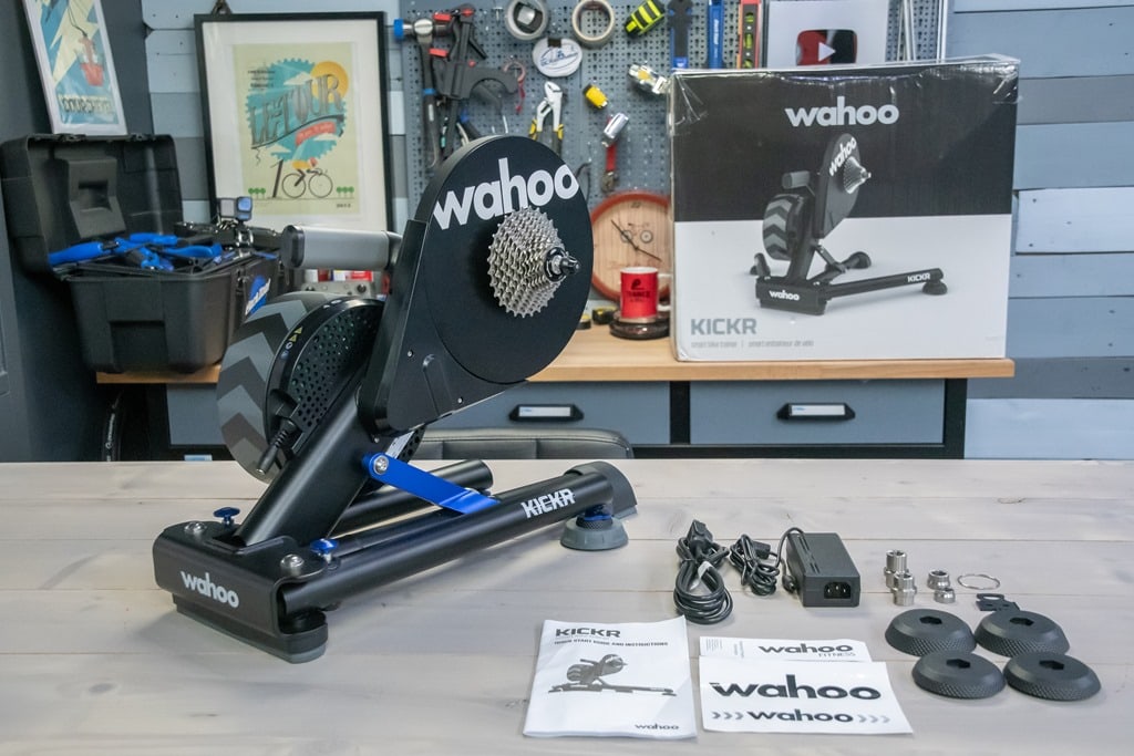 Wahoo KICKR V6 Home Trainer with Mat and Chain Wax - Bikable