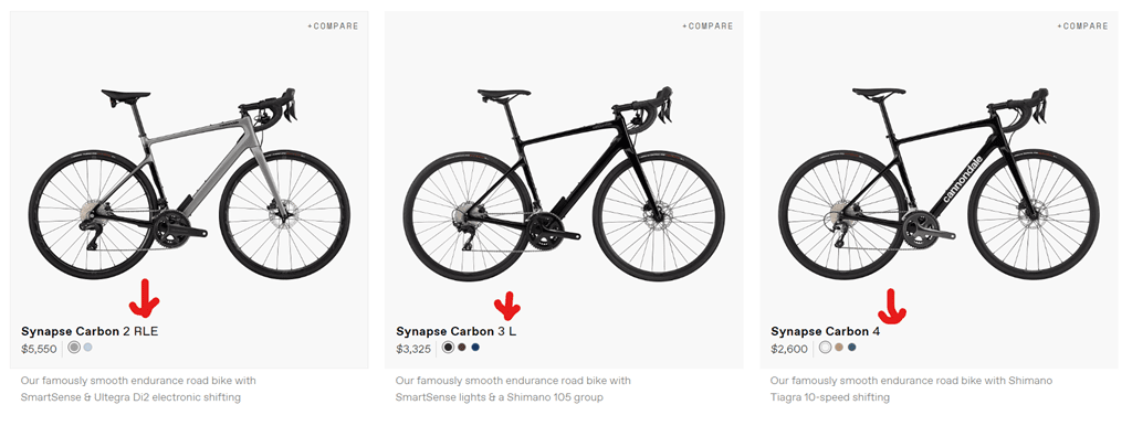 Cannondale store synapse models