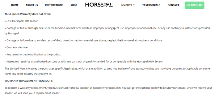 HorsePalWarranty