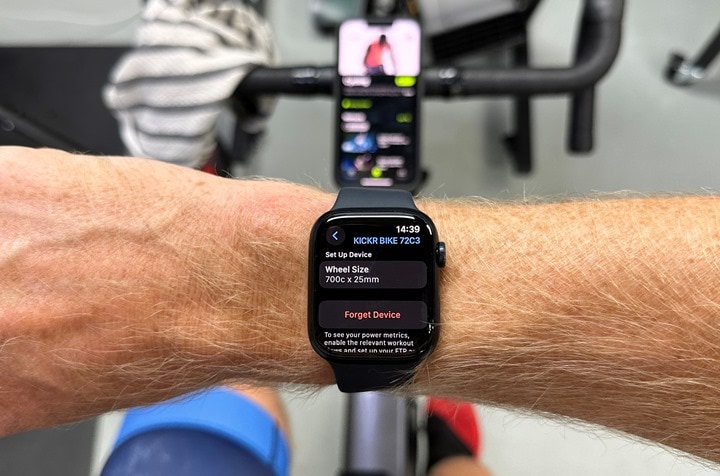 Indoor cycling hotsell apple watch