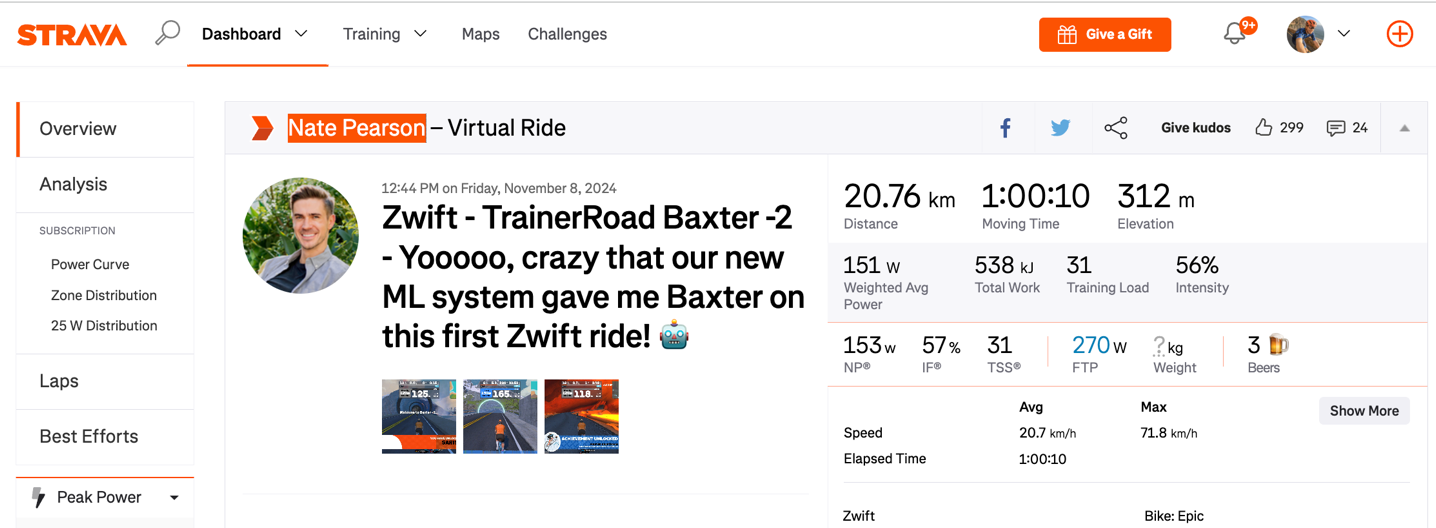 TrainerRoad Strava.