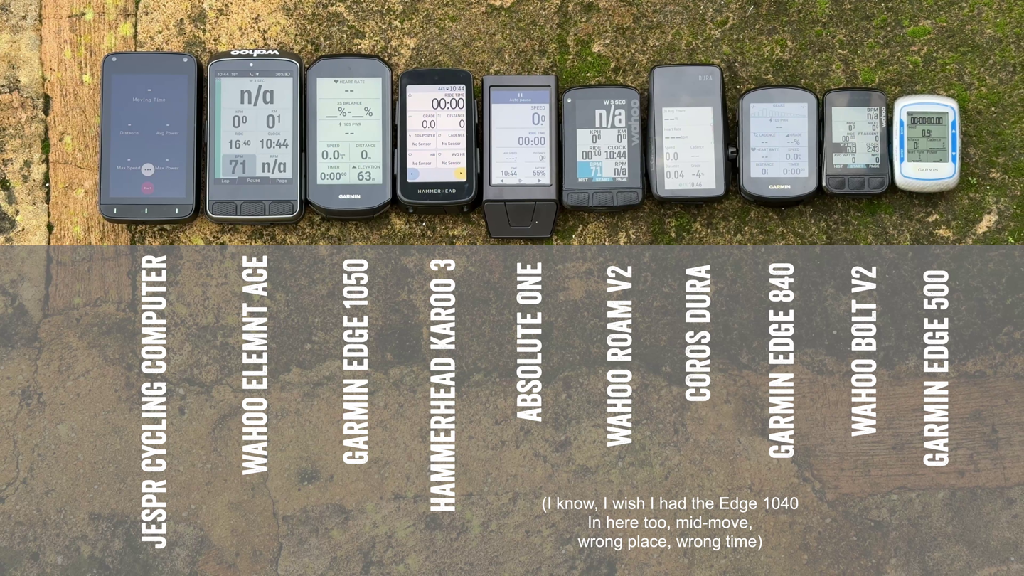 BikeComputerLineup TopDown.