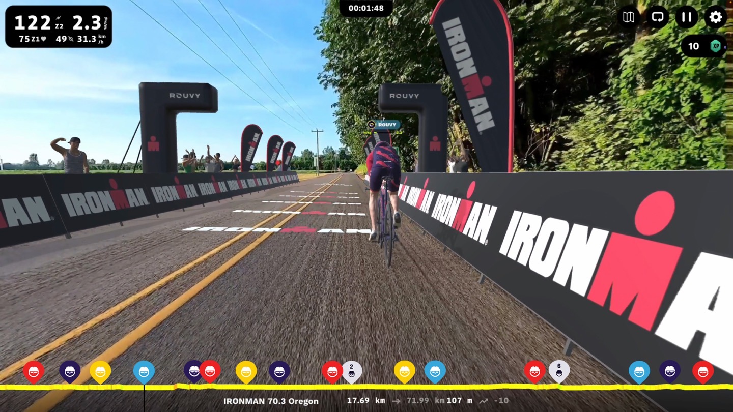 ROUVY route IRONMAN 70.3 Oregon.