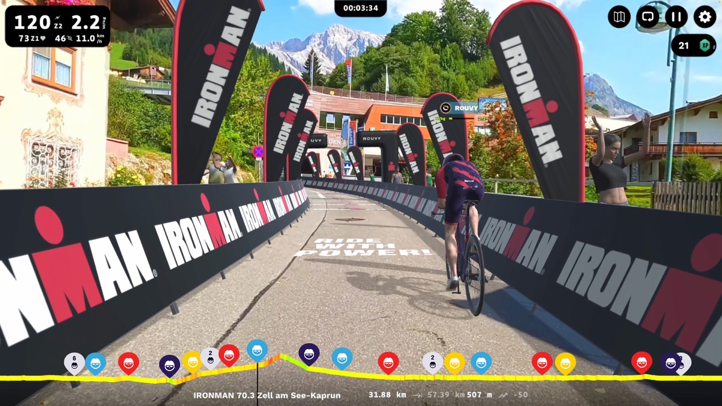 ROUVY route IRONMAN 70.3 Zell am See - Kaprun.