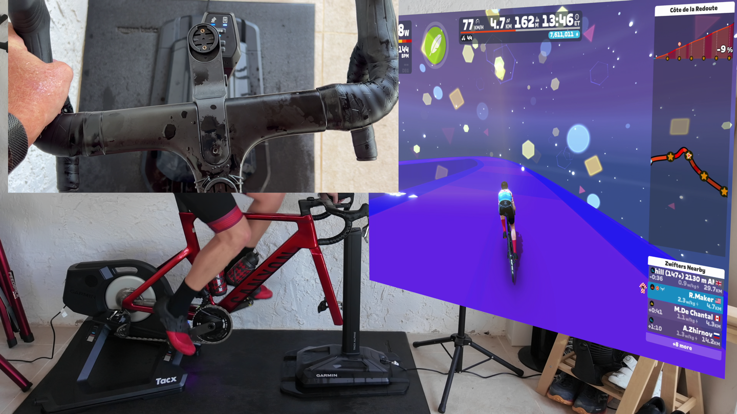Zwift Steering TacxAlpine.