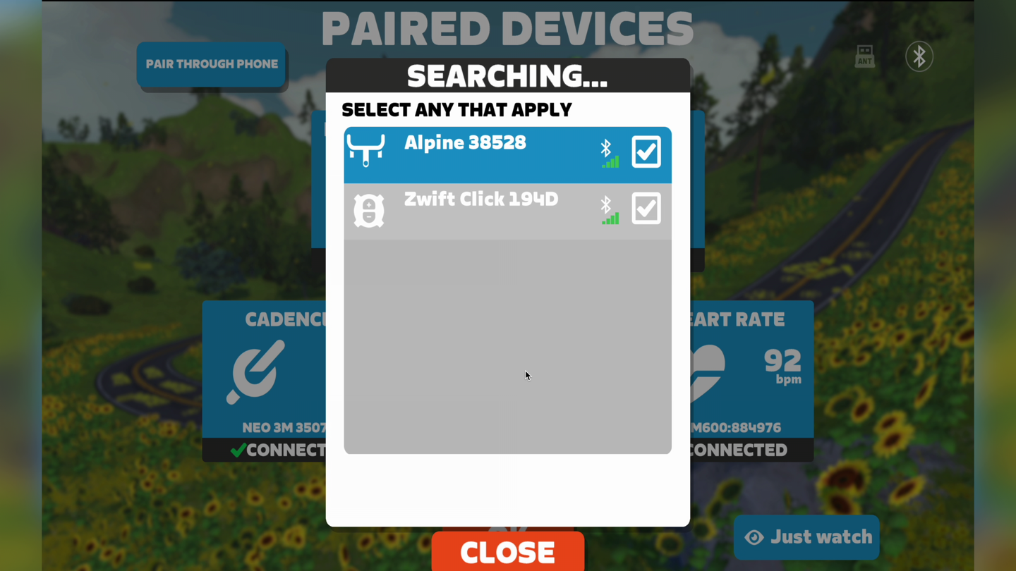 Zwift TacxAlpinePairedClick.