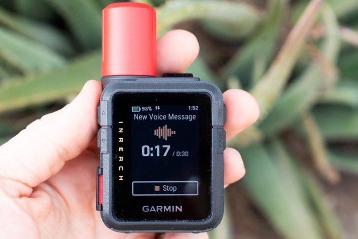 Garmin INReachMini3Plus VoiceMessageRecording.