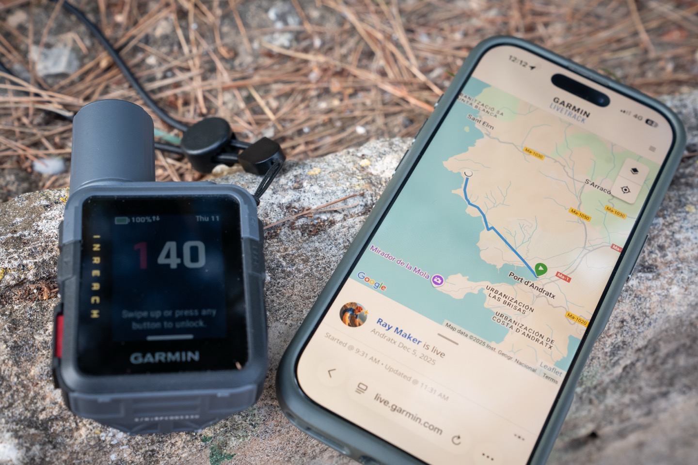 Garmin inReach LiveTrack Mapshare.