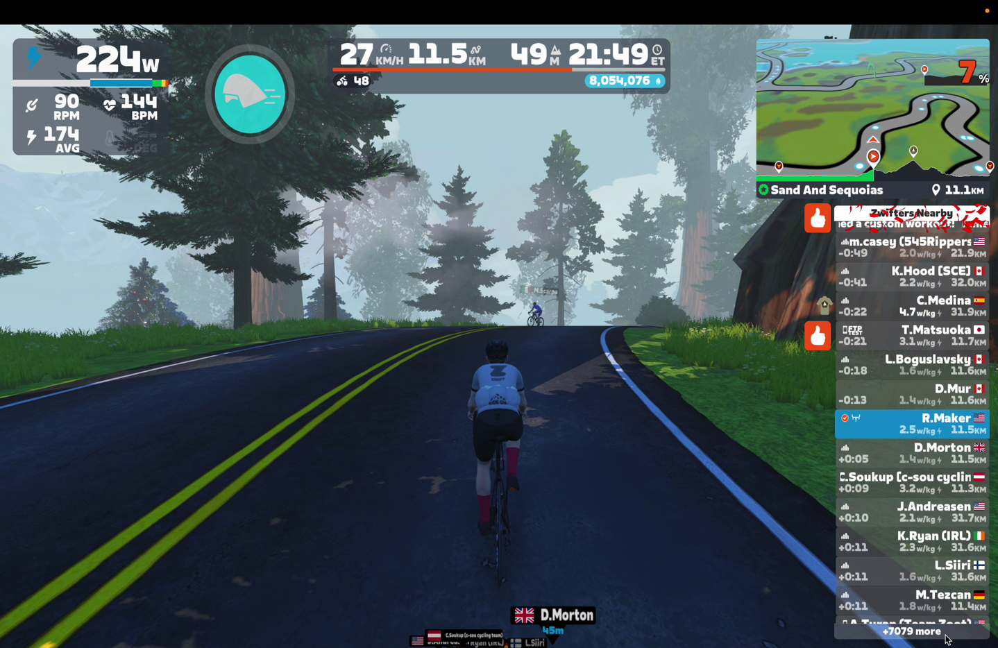 Zwift Riding EliteSquare.