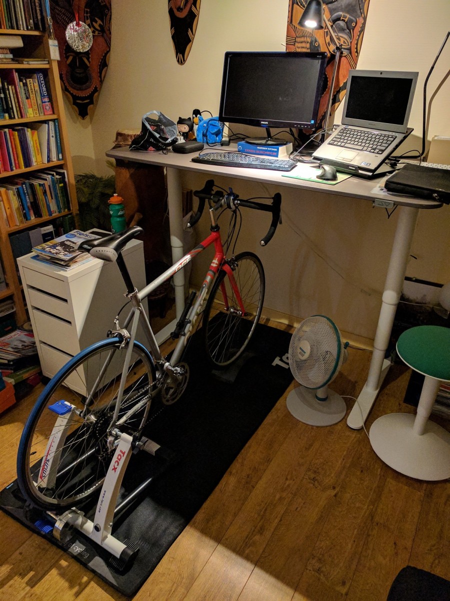 indoor bike trainer desk