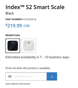 Garmin USA Index™ S2 Smart Scale Black 010-02294-02 - Best Buy
